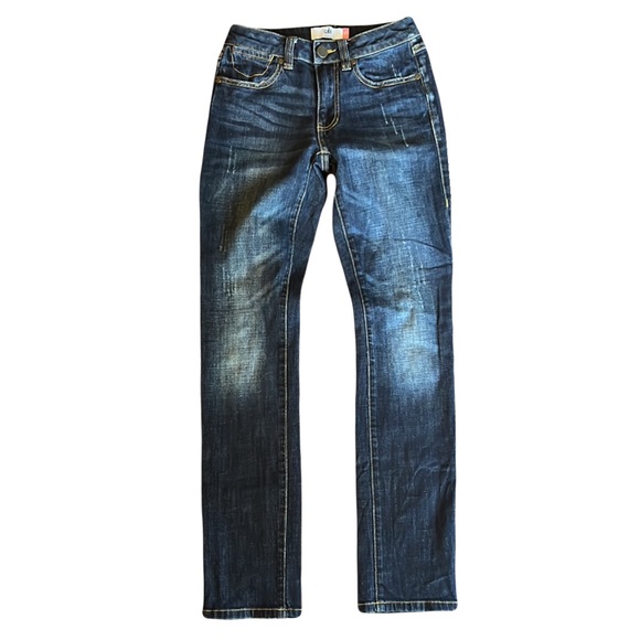 CAbi High Straight Distressed Dark‎ Wash Jeans #3561 - Picture 2 of 8